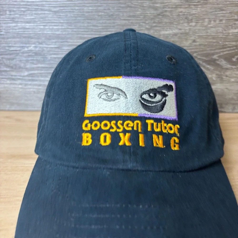 Goossen Tutor Boxing Hat Cap Strap Back Black Adjustable
